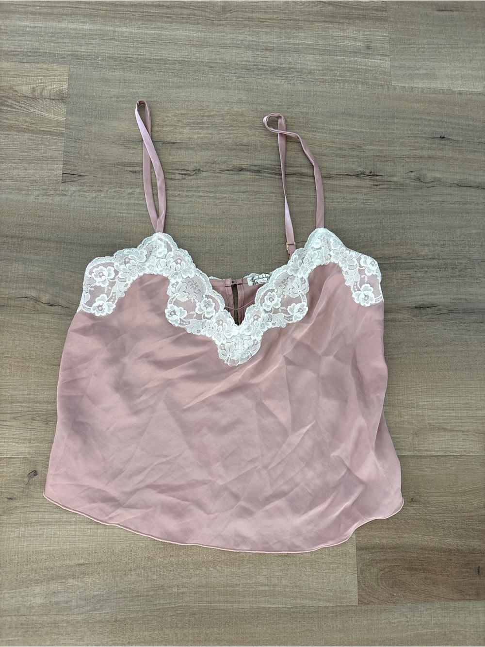 Free People Dusty Rose Lace-Trim Camisole